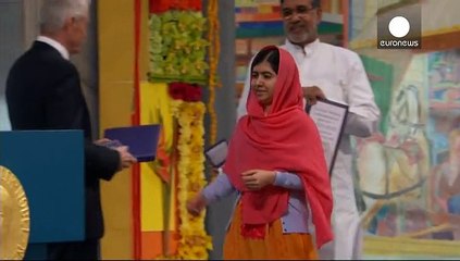 Malala y Satyarthi piden educación para niños en entrega del Nobel de la Paz