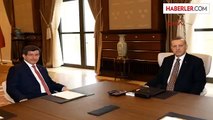 Başbakan Ahmet Davutoğlu, Cumhurbaşkanlığı Sarayı'nda