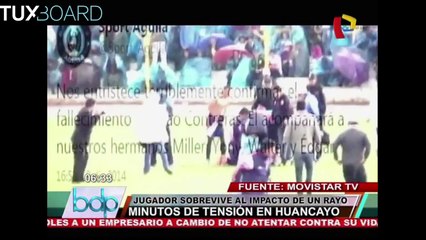 Joueur de foot frappé par la foudre sur le terrain