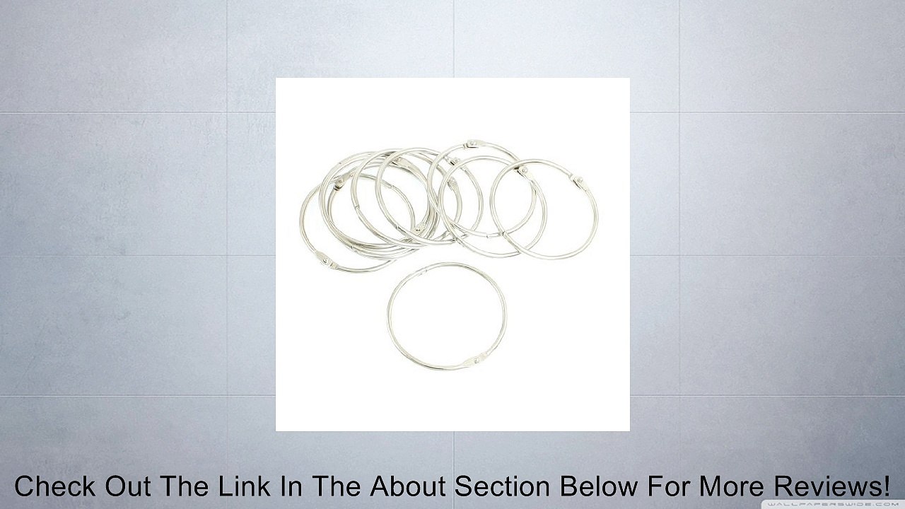 10 Pcs Silver Tone Metal 2.2" Loose Leaf Bundle Book Rings Keyrings Review