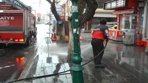 Kars'ta İtfaiye Sokakları Yıkadı