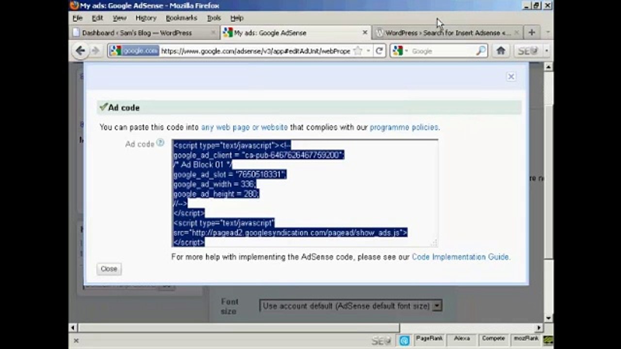 Insert Adsense Ads On Your WordPress Site