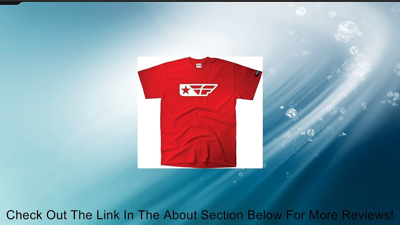 FLY F-STAR TEE RED S, FLY Part Number: 352-0052S-WPS, Stock photo - actual parts may vary. Review