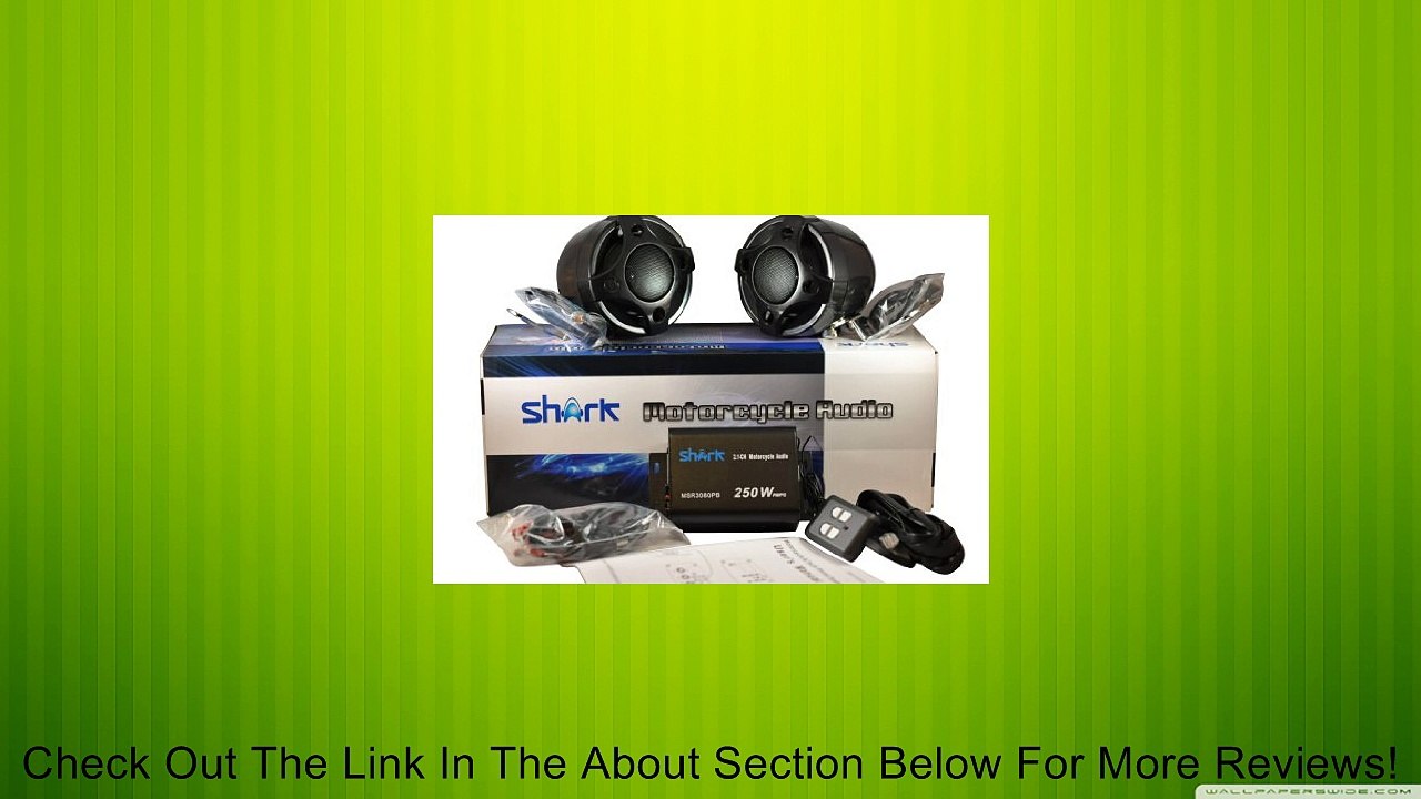Shark Shkr3080b-k 250w Motorcycle Snowmobile Audio System W ' 3" Speakers Black All Motorcycles, Atvs Review