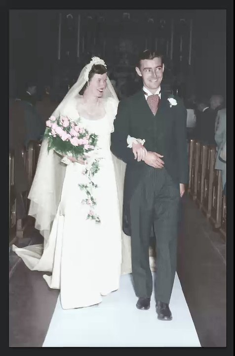 Colorisation of a wedding photograph