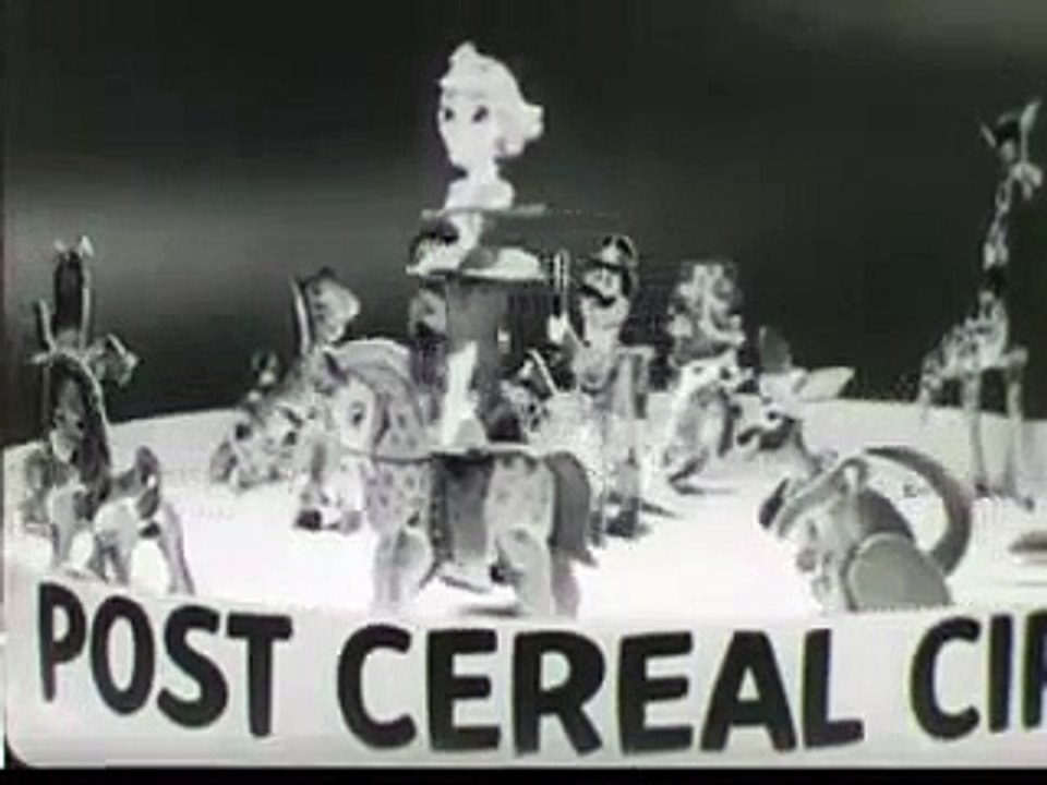 VINTAGE 1950s POST CEREAL COMMERCIAL ~ CARDBOARD CIRCUS ANIMALS PREMIUM