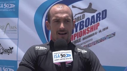 AMAURY LAVERNHE INTERVIEW CHAMPIONNATS DU MONDE BODYBOARD CHILI - 11 DECEMBRE 2014