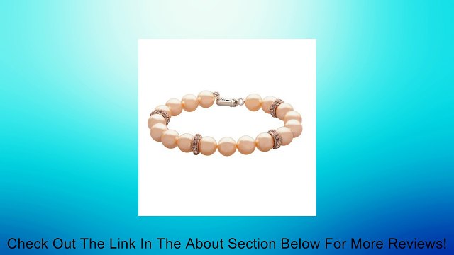 Sterling Silver Swarovski Crystal Pearls and Pave Crystal Elements Bracelet, 7.5 Review