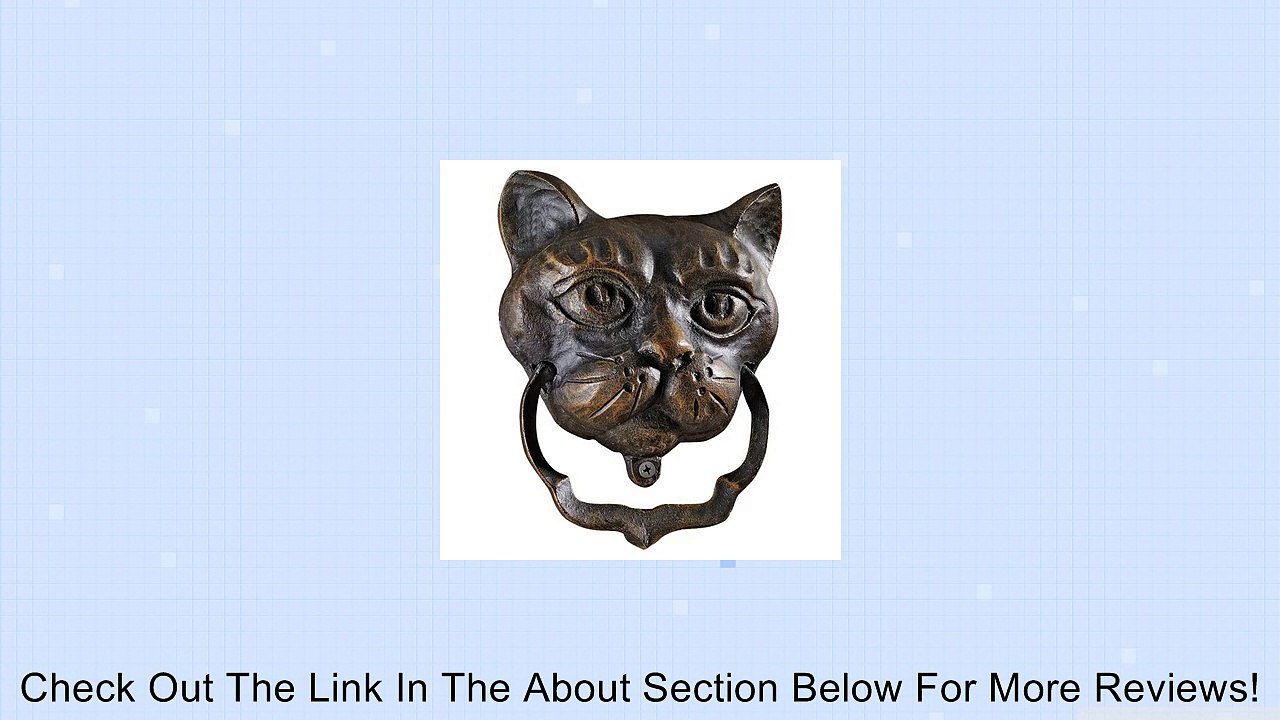 Design Toscano QH10572 Black Cat Iron Door Knocker, Bronze Review