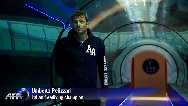 Freediving champ teaches at world's deepest pool