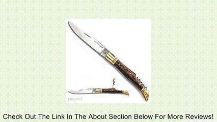 LAGUIOLE 21cm exotic wood handle sommelier knife - brass bolsters Review