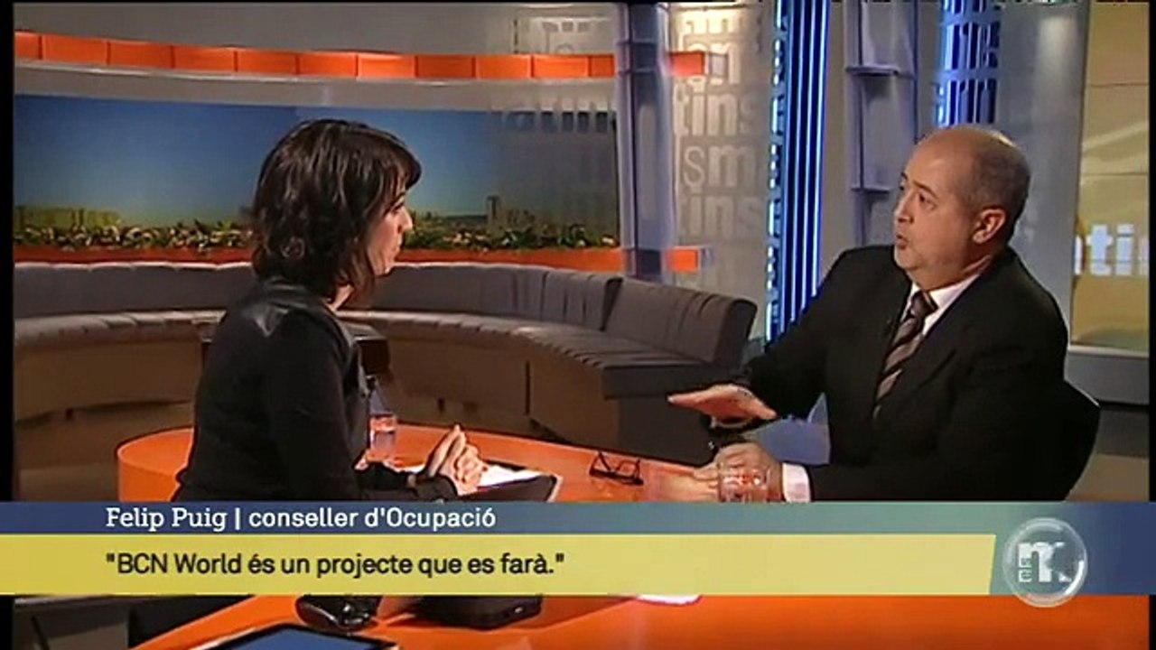 TV3 - Els Matins - Felip Puig: "BCN World és un projecte que es farà"