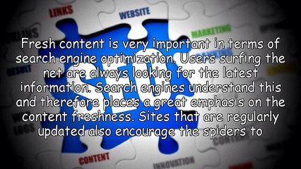 Creating Fresh Content for Search Engines