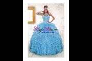 2015 Custom Made Embroidery and Beaded Quinceanera Dresses Sweet 16 Dresses