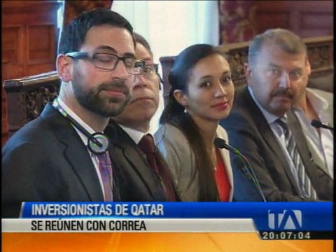 Correa recibió a empresarios de Catar