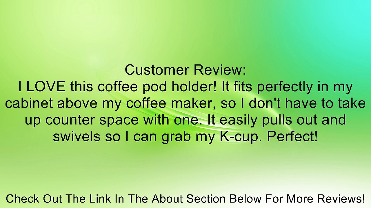 NIFTY COFFEE POD CABINET SWIVEL STORAGE SYSTEM-HOLDS 32 KEURIG K-CUP PACKS Review