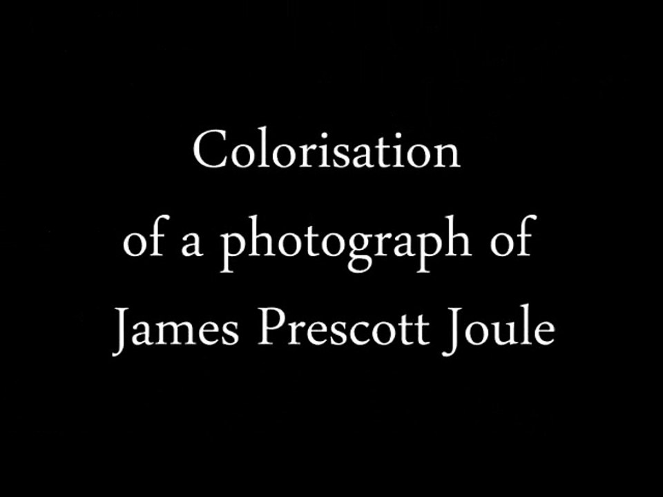 Colorisation of a photograph of James Prescott Joule