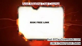 Acid Alkaline Diet Course - Acid-Alkaline Diet Home Study Course Book