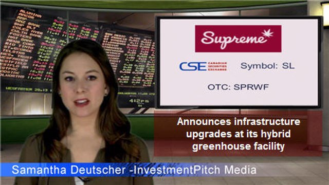 Supreme Pharmaceuticals (CSE: SL) Announces infrastructure upgrades