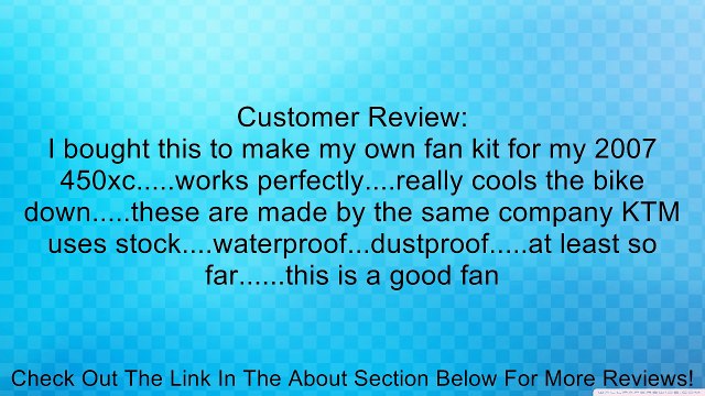 Spal 30103018 4 Paddle Blade Puller Fan Review