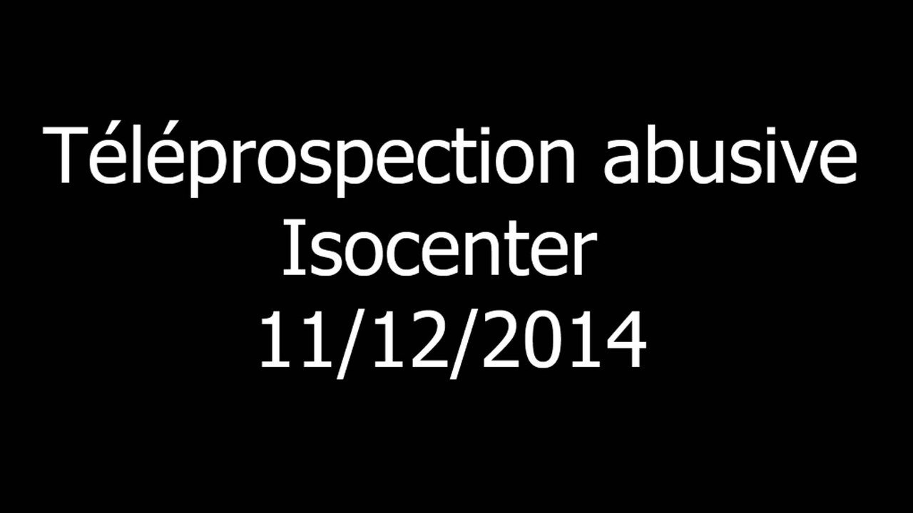 Telemarketing - Isocenter 2014-12-11