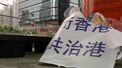 Main Hong Kong protest site reopens