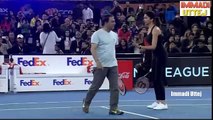 Hilarious Match On 08-12-14 - Deepika Padukone Aamir Khan Roger Federer Playing Tennis