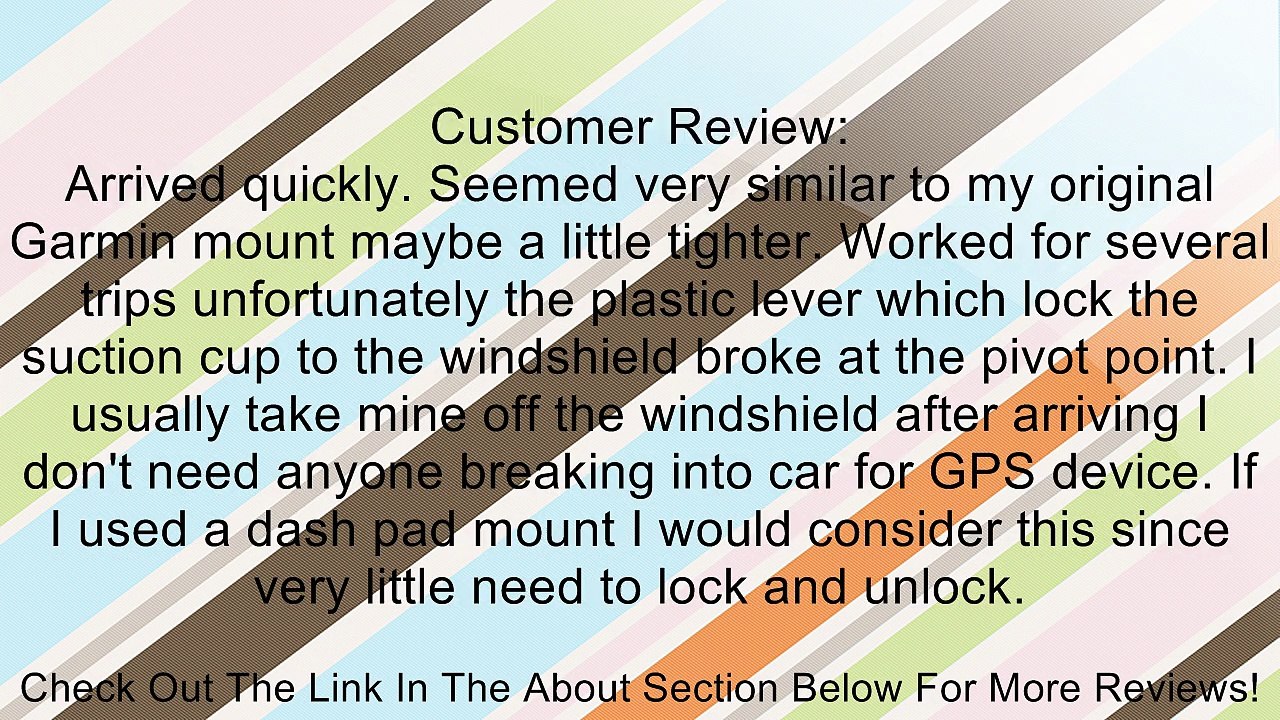 JacobsParts� Windshield Mount For Garmin Nuvi 1450 1490 Review