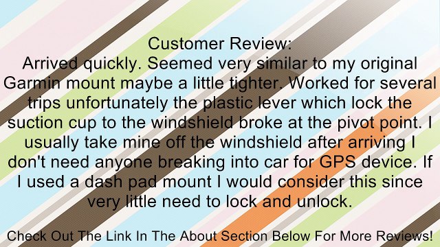 JacobsParts� Windshield Mount For Garmin Nuvi 1450 1490 Review