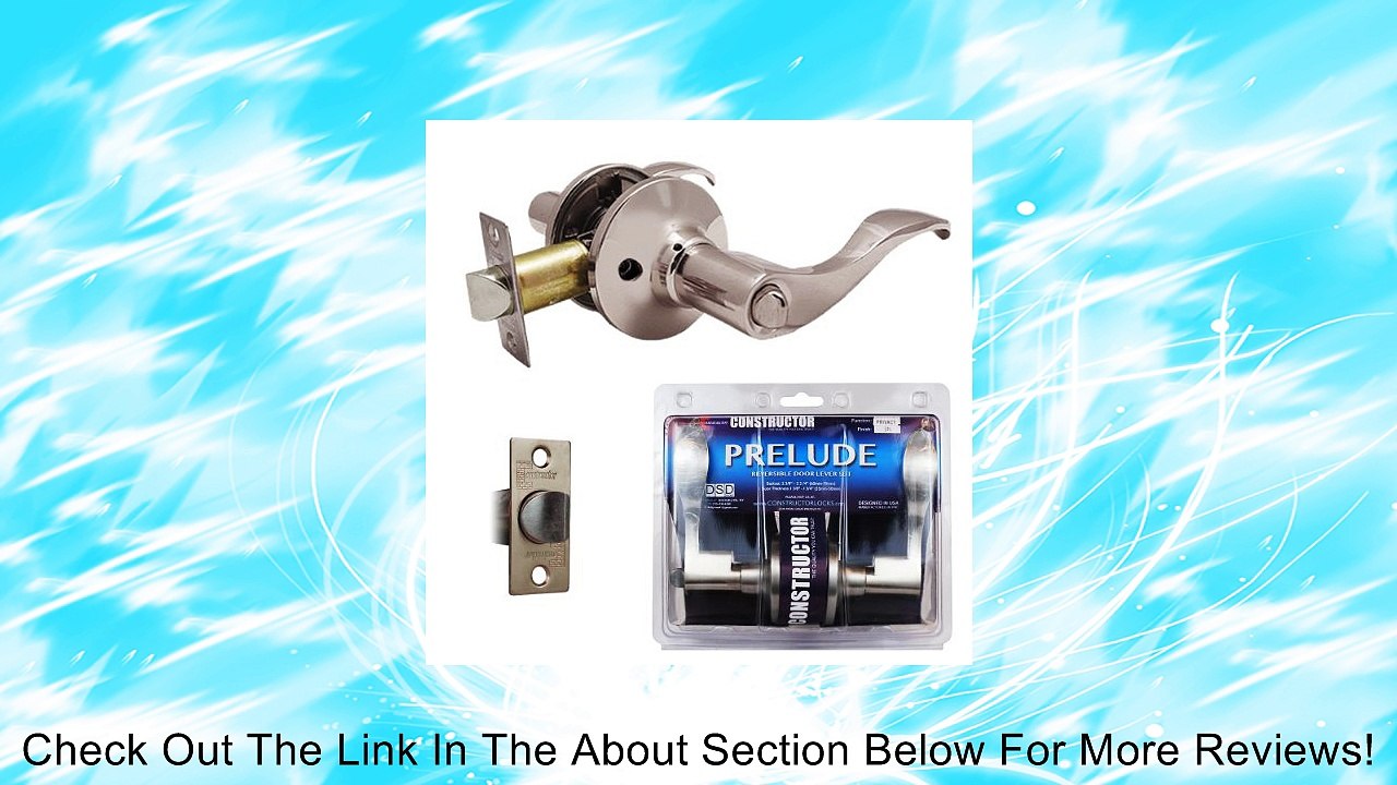 "CONSTRUCTOR" "PRELUDE" PRIVACY LEVER DOOR LOCK SATIN NICKEL FINISH HANDLE KNOB Review