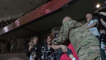 Soldier Surprises his Wife and son at Ducks Game