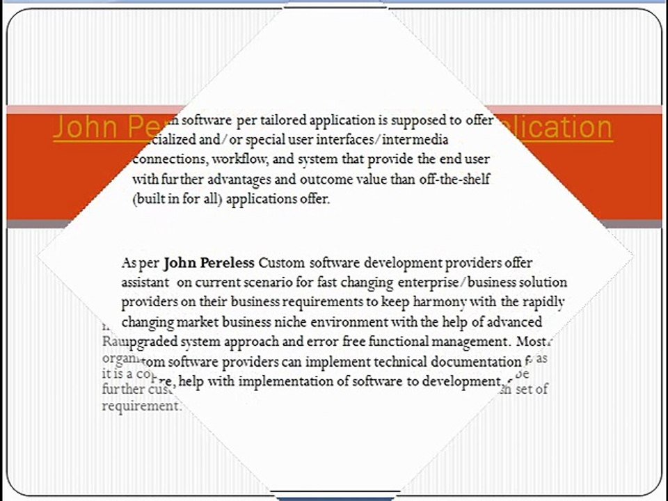 John Pereless About Custom Application Development Basics