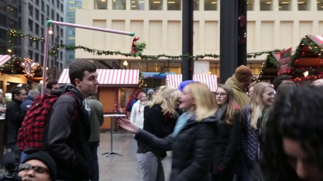 How to be kissed by unknown girls : Mistletoe Kissing Contraption