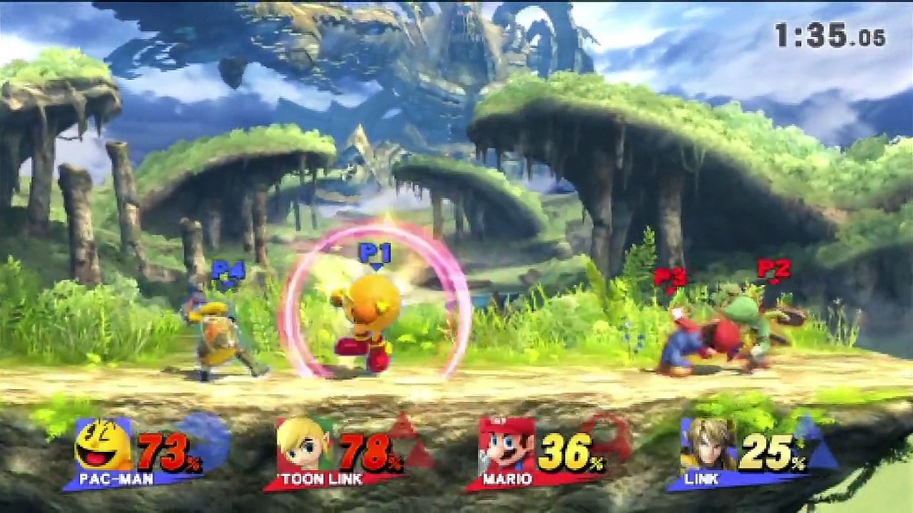 Super Smash Bros. For Wii U Ranked Online Wi-Fi Team Battle / Match / Fight - Playing As Pac-Man