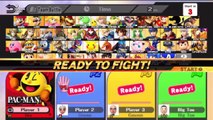 Super Smash Bros. For Wii U Ranked Online Wi-Fi Team Battle / Match / Fight - Playing As Pac-Man