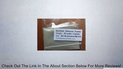 Diamond Powder 600 Grit 22-36 Microns -25ct.,= 5 Grams Review