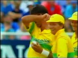 This is the funniest dismissal in cricket, ducks a slower ball yorker!