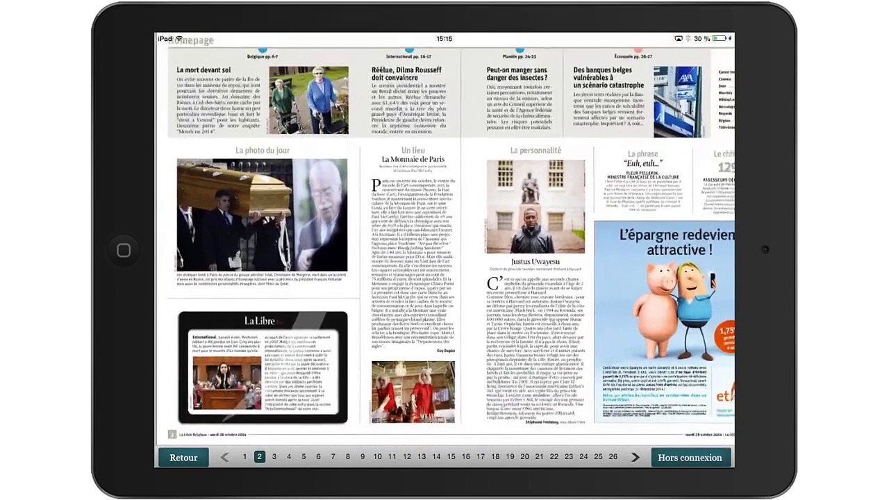 Lire La Libre en PDF sur Ipad