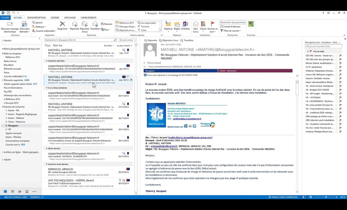 Webinar AXONE Group : Outlook, la gestion des dossiers