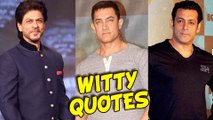Shahrukh Salman Aamir | Witty Quotes Of The Year | Bollywood Rewind 2014