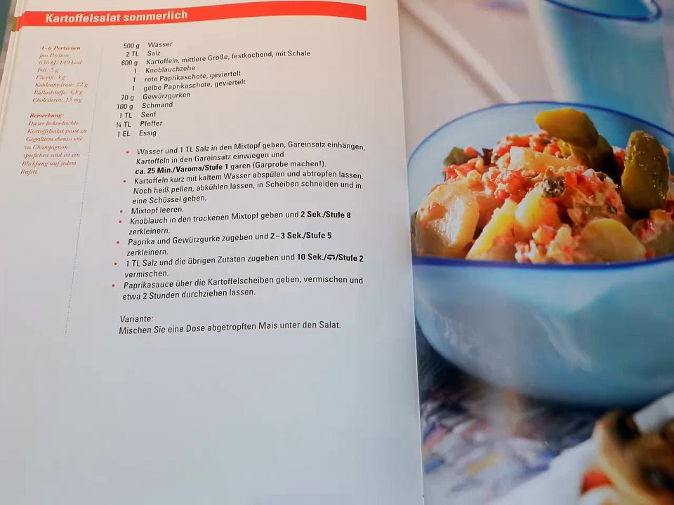 Thermomix TM 31 Mr Thermomen Matthias kocht sommerlichen Kartoffelsalat zum Fisch