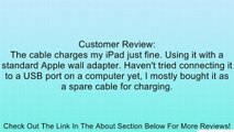 OPSO Apple Certified 4 Feet(1.2M) 30 Pin to USB Sync and Charge Data Cable Charger Cord for iPhone(4/4S/3G/3GS), iPad(1/2/3) and iPod, Black Review