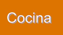 How to Pronounce Cocina (Urban Slang Word)