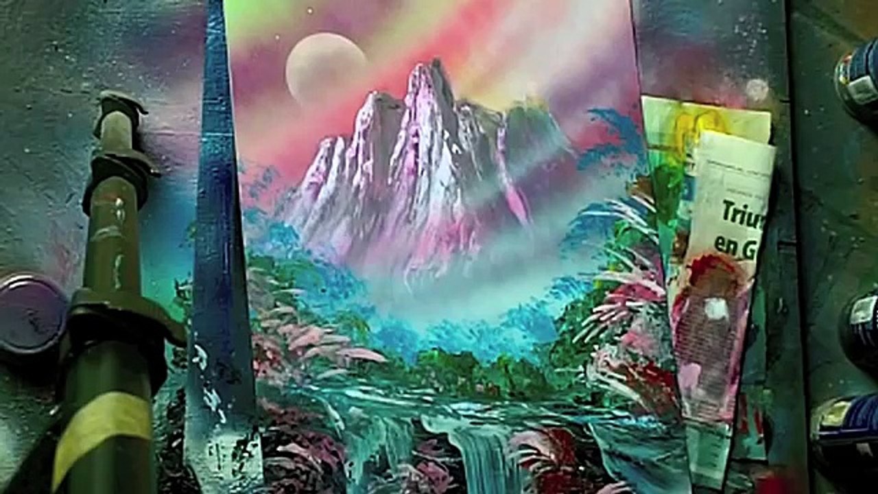 Spray paint art secrets how to paint waterfalls, underwater paintings august 2014