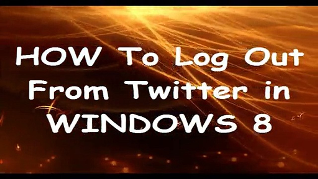 How to Log out from twitter in Windows 8