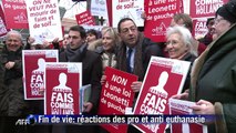 Fin de vie: réactions des pro et anti euthanasie
