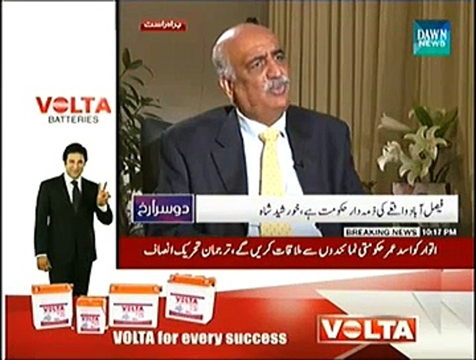 Dusra Ruk (Faisalabad Incident Is Responsible Is Government..Khurshid Ahmed Shah) – 12th December 2014