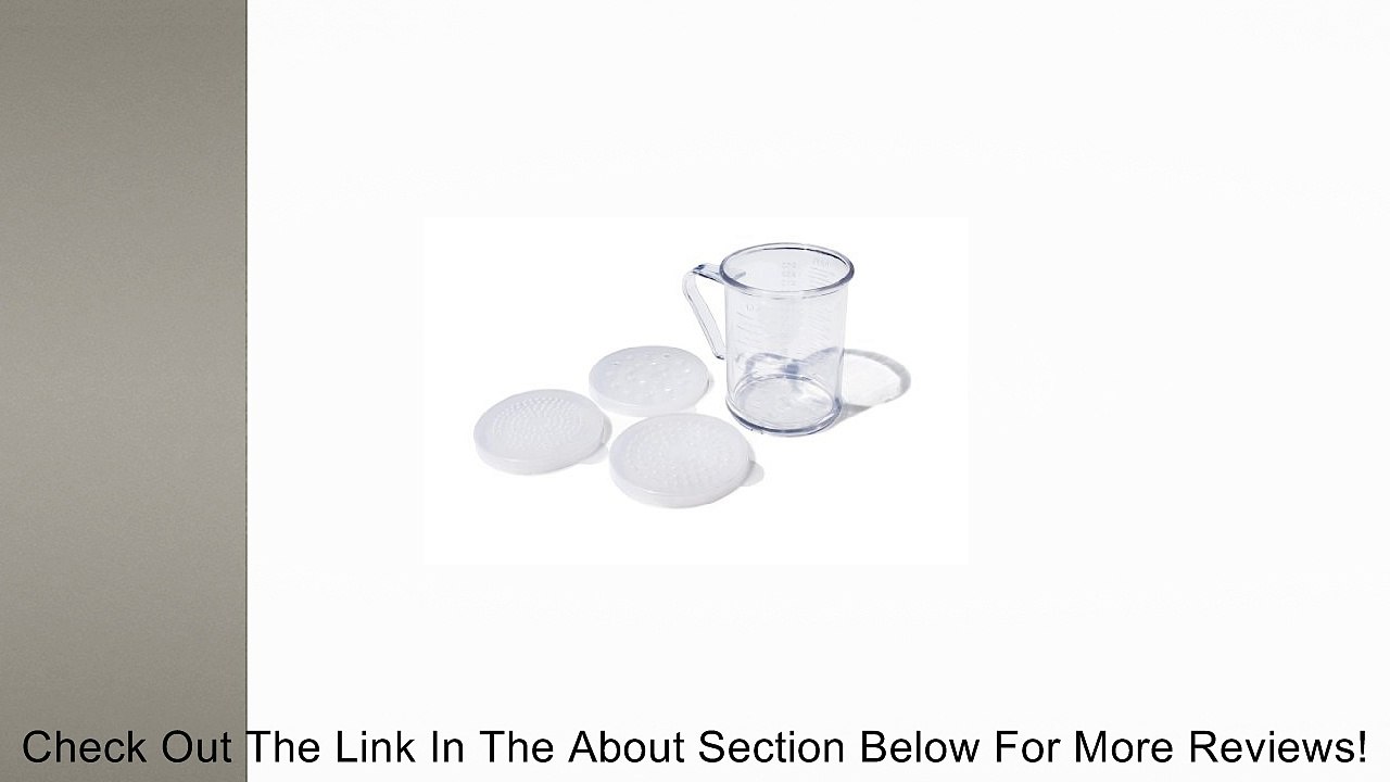 New Star Polycarbonate�Dredge Shaker�with 3 Lids, 10-Ounce, Set of 12, Clear Review