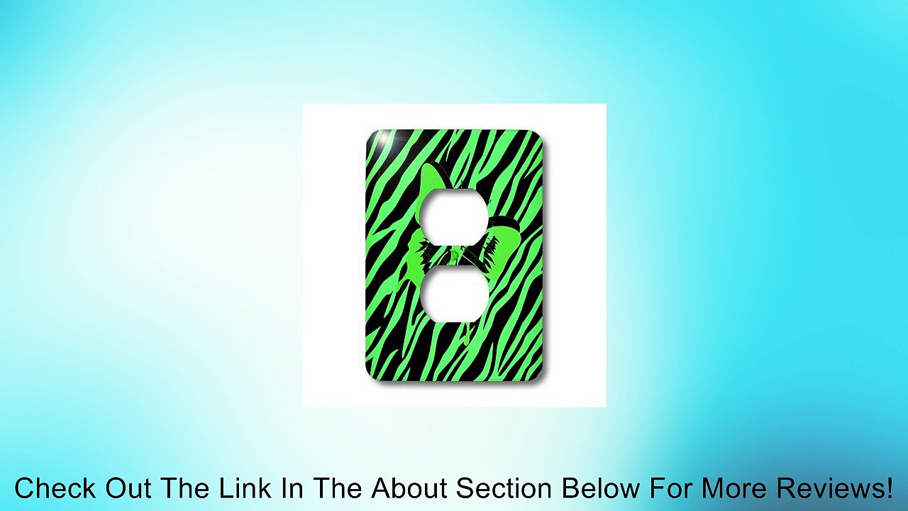lsp_62047_6 Florene D�cor II - Lime Green Butterfly On Lime Zebra - Light Switch Covers - 2 plug outlet cover Review
