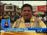 Presidente Correa cumplió agenda en La Concordia